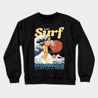 Big Wave Surfing off Japan Crewneck Sweatshirt